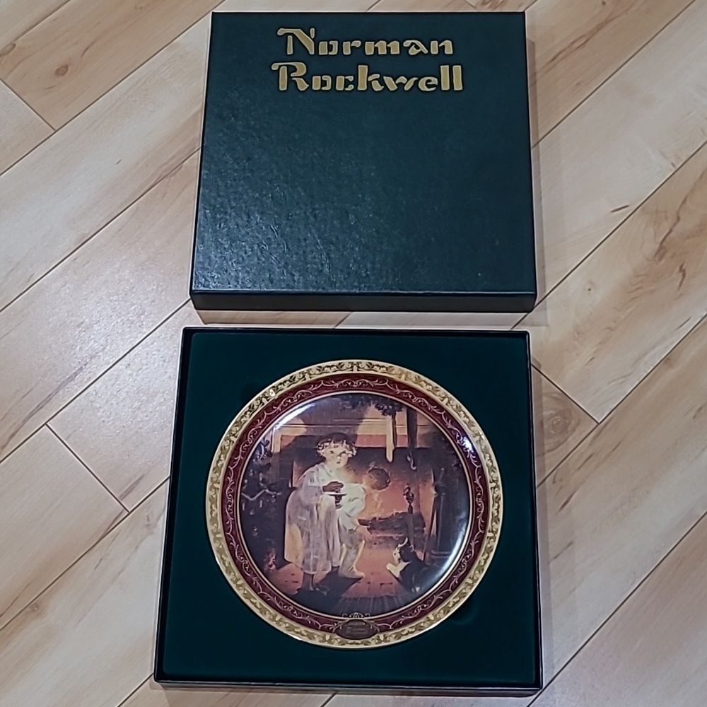 Norman Rockwell's Christmas Memories Is he Coming? Plate 1170A from 2003